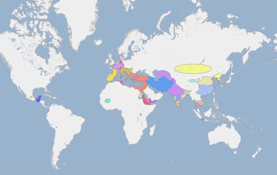 Карта мира 500 лет нашей эры