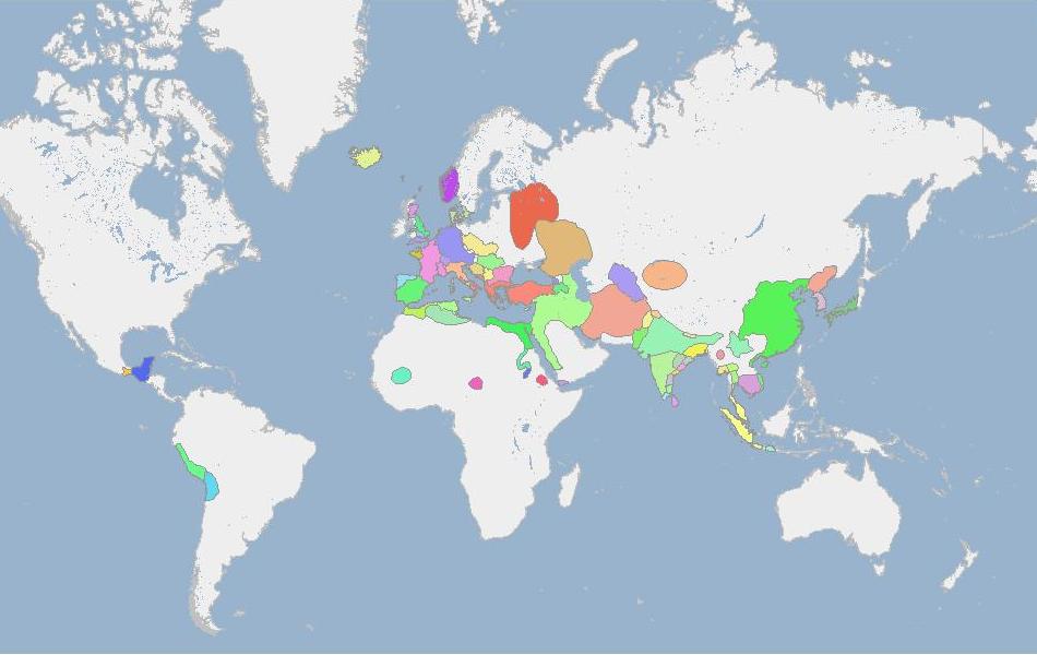 Карта мира 900 лет нашей эры